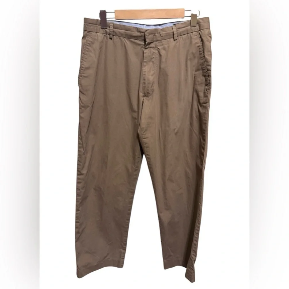 Banana Republic Men’s Khaki Chino Pants Straight Fit Flat Front Sz 34/30